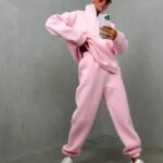 Two Piece Outfits For Women Jogging - pink