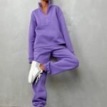 Two Piece Outfits For Women Jogging - purple