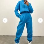 Two Piece Outfits For Women Jogging - blue