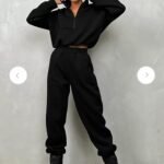 Two Piece Outfits For Women Jogging - black